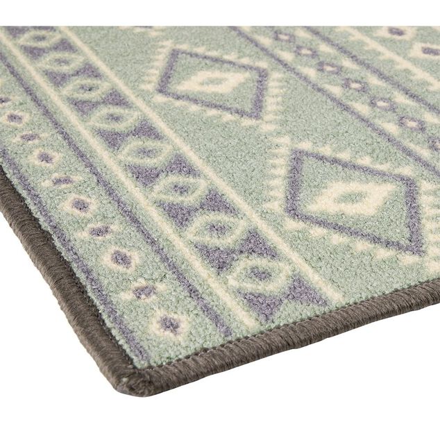 Tapis de cuisine latex imprimé vert 80x50 cm