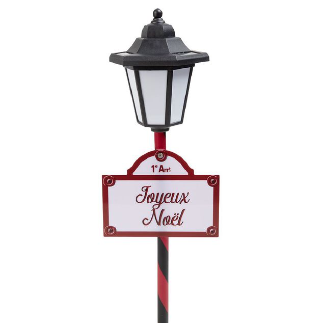 Lanterne lumineuse à planter solaire H75cm effet flamme vascillante