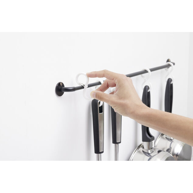 Crochet de suspension forme 8 plastique blanc 4 pièces 3x6,5cm