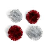 Badge pompon No&euml;l x4