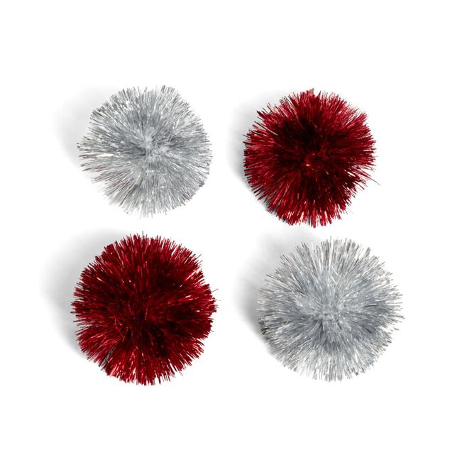 Badge pompon No&euml;l x4