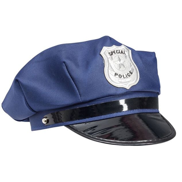 Casque police bleu et noir
