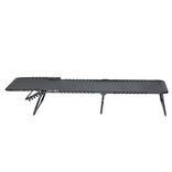 Lit de camp pliant gris 190x60xH30 cm