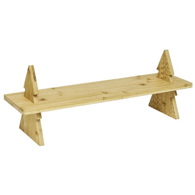 Plateau de présentation en bambou design sapin L60cm