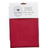 Coupon tissu coton 140x300cm rouge cerise