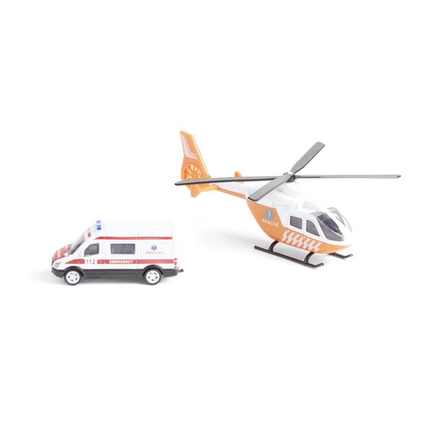 H&eacute;licopt&egrave;re avec v&eacute;hicule assorti - 4 mod&egrave;les