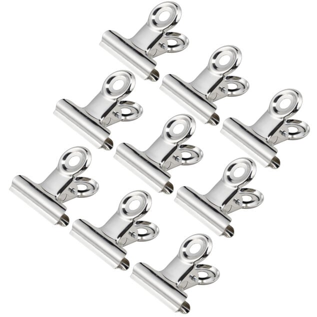 Lot de 9 clips en m&eacute;tal 8,5x2xH14,5cm