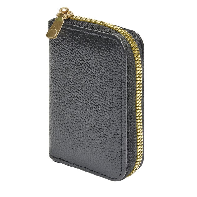 Porte-cartes 11 compartiments 8x11cm - 2 mod&egrave;les noir ou gris