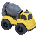 Camion benne ciment plastique jaune 10x6,5xH7 cm