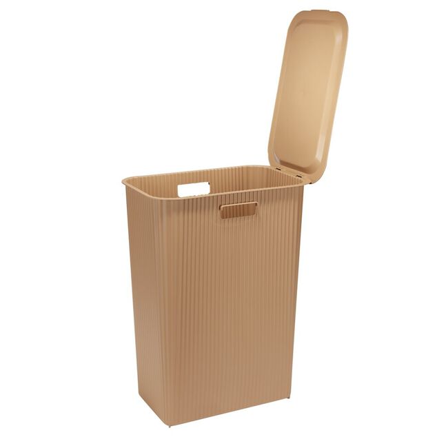 Pani&egrave;re &agrave; linge 40L avec couvercle L44X28XH53 cm marron