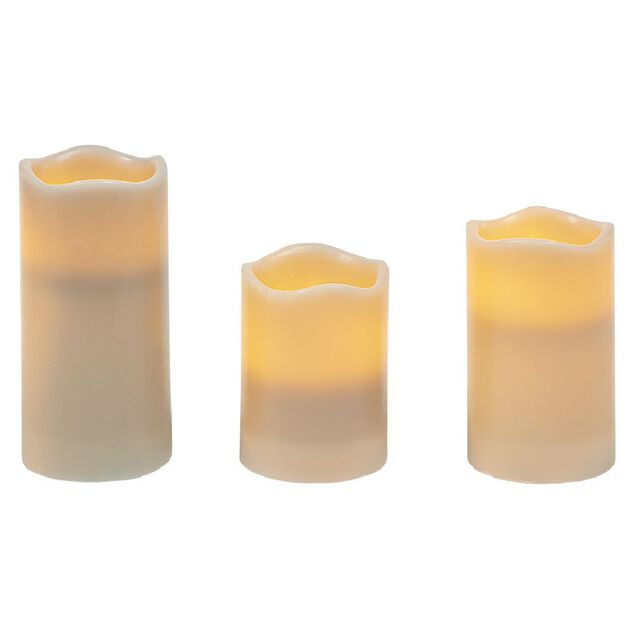 Bougie led x 3 gris