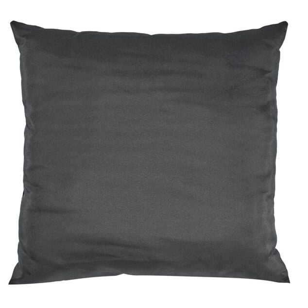Coussin d'ext&eacute;rieur d&eacute;perlant uni noir 40x40cm