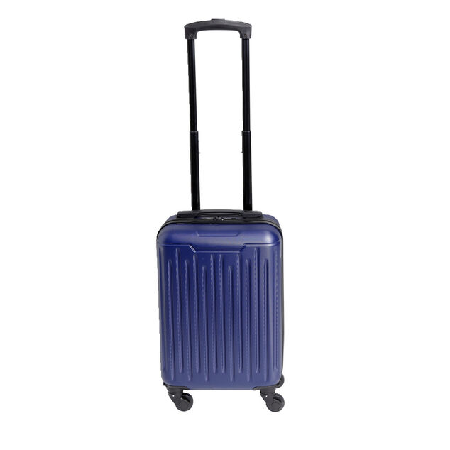 Valise cabine 26L rigide trolley 4 roues amovibles 51cm bleue
