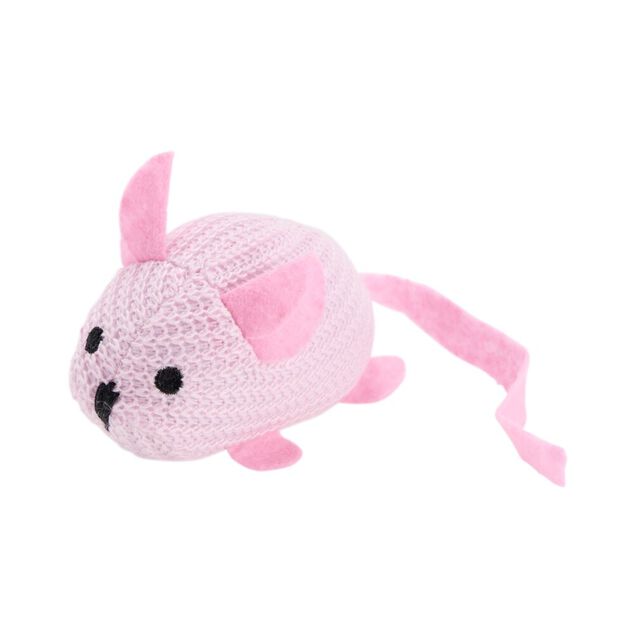 Jouet pour chat souris rose L20cm
