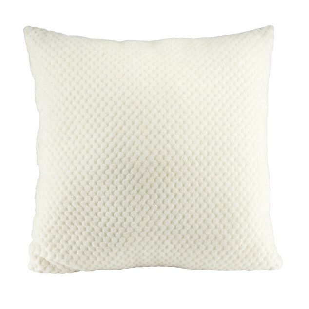 Coussin carré uni texture relief 45x45cm (4 modèles)