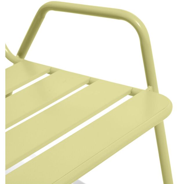 Fauteuil de jardin Fun acier jaune 71x65xH75cm