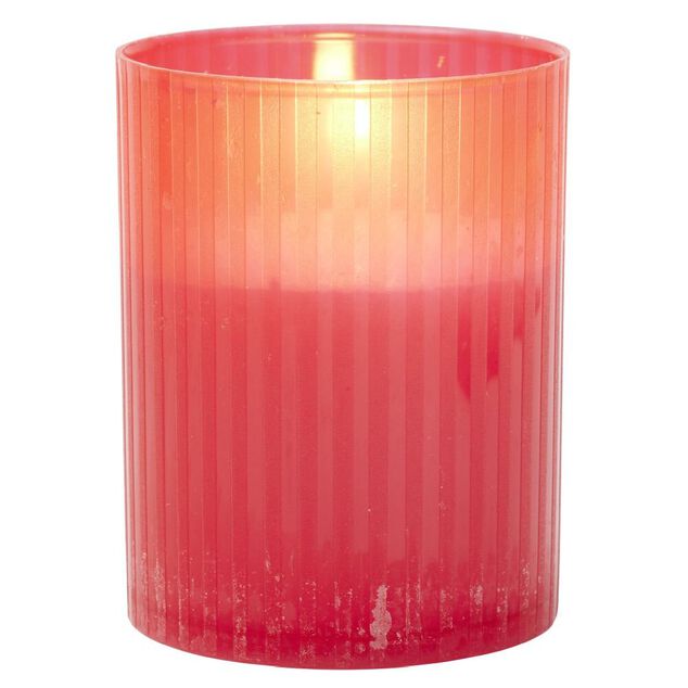 Bougie fun&eacute;raire rouge &Oslash;4,8xH6,3cm x4