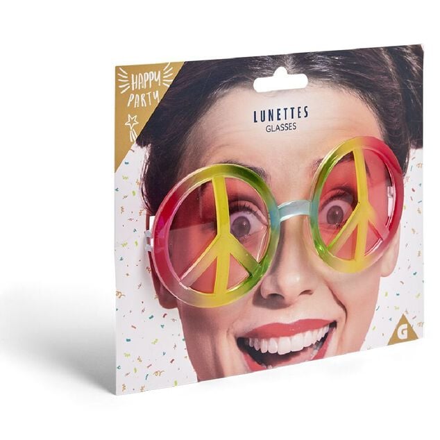 Lunettes rondes Hippie peace and love