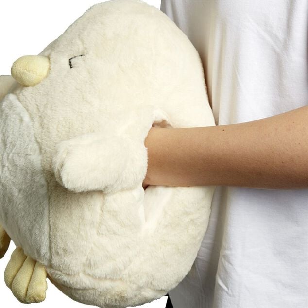 Coussin manchon poussin jaune &Oslash;35xH12cm