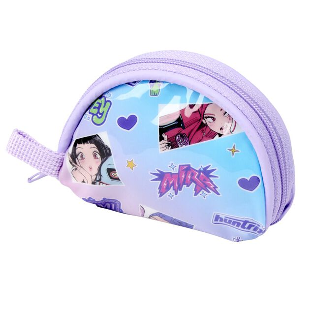Porte-monnaie K-Pop Demon Hunter plastique rose et bleu 6,5x9cm