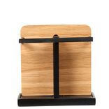 Porte brosses &agrave; dents couleur bois et noir