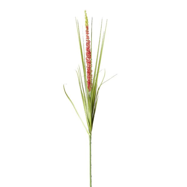 Fleur artificielle 1 tige liatris rouge clair ou fonc&eacute; H90cm