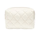 Pochette à cosmétiques en velours beige ou bleu 19x9xH12cm