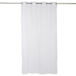 Voilage polyester 140x240cm motif floral blanc