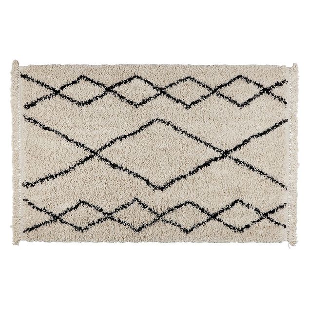 Tapis Manon 100x150cm noir et blanc