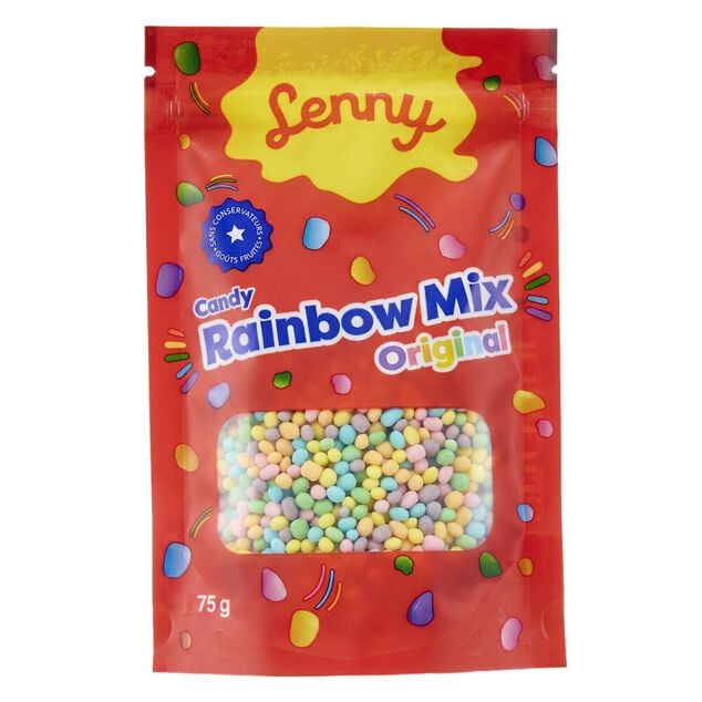 Bonbons arc-en-ciel Lenny Rainbow Mix Original go&ucirc;t fruit&eacute; 75gr