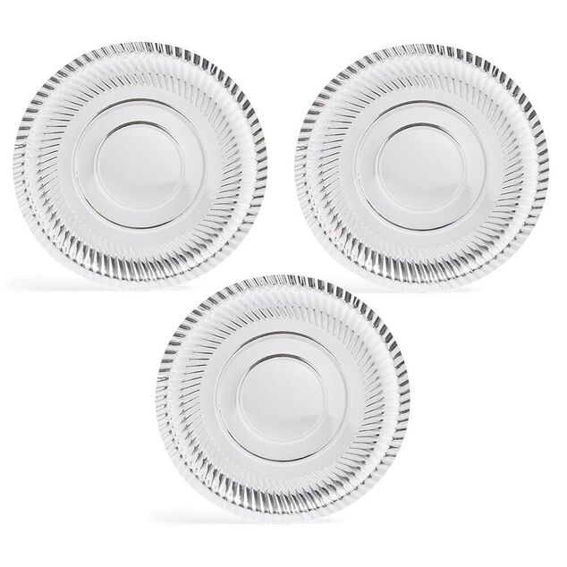 Plateau pr&eacute;sentation carton argent&eacute; x3