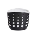 Porte-éponge en plastique noir - 9,5x9,5xH8,3cm