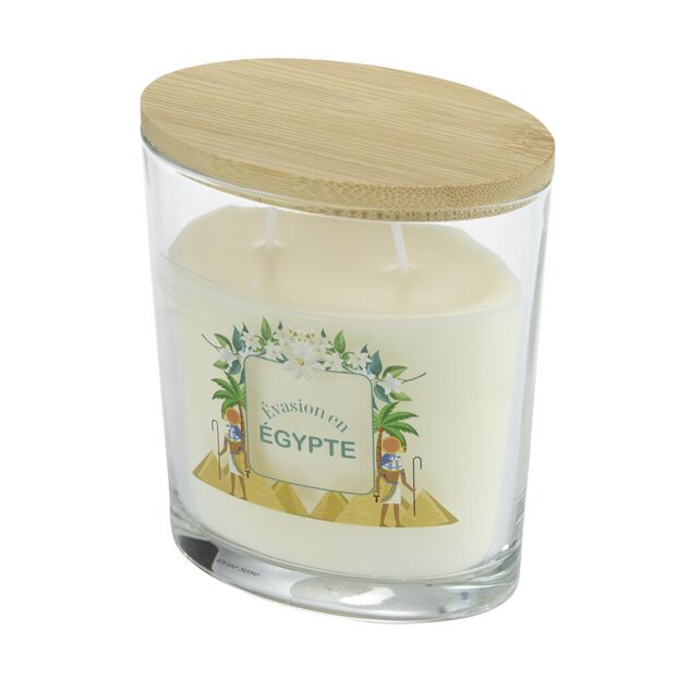 Bougie parfum&eacute;e Ambiances Devineau 2 m&egrave;ches &Eacute;gypte senteur jasmin 30H