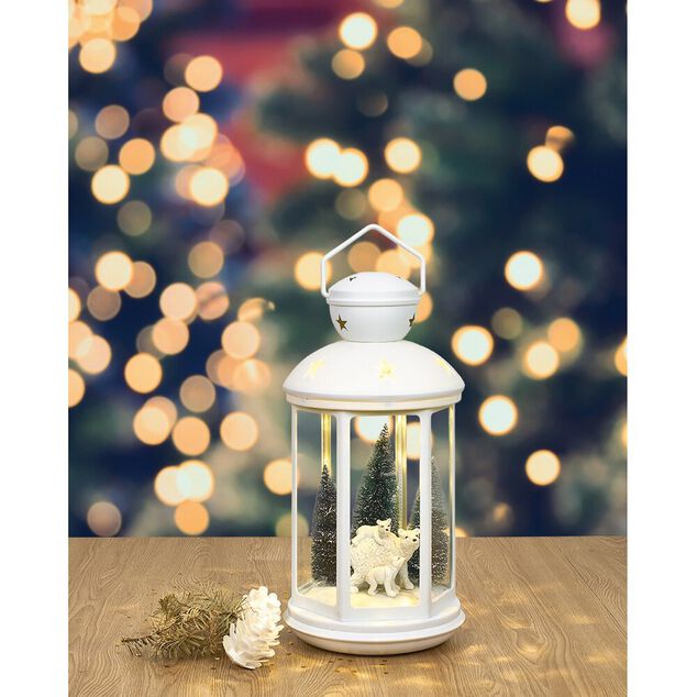 Lanterne de No&euml;l lumineuse &agrave; led anim&eacute;