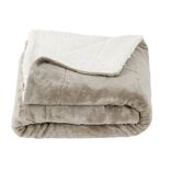 Plaid pilou pilou 127x152cm gris taupe