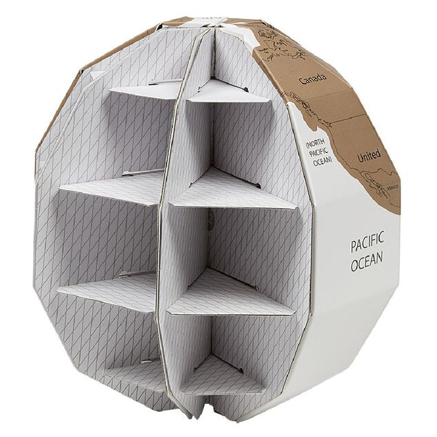 Globe terrestre &agrave; gratter H.23 cm