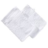 Gant de toilette x2 coton blanc 16x21cm