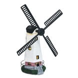 Moulin à vent solaire LED blanc chaud Ø14xH34cm