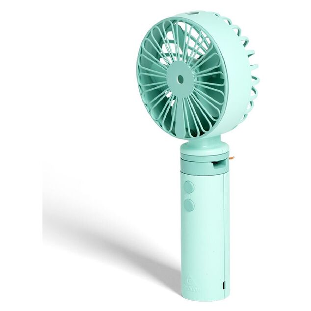 Ventilateur &agrave; main brumisateur USB 3 vitesses bleu