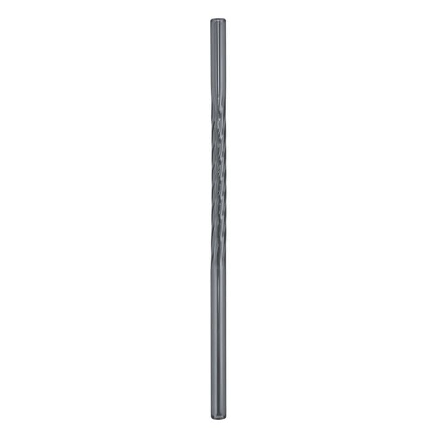 Paille en verre x4 r&eacute;utilisable d&eacute;cor torsad&eacute; avec brosse goupillon L20cm