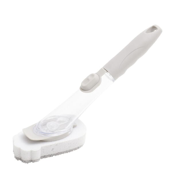 Brosse de nettoyage en mousse avec distributeur de savon int&eacute;gr&eacute; L27,5cm