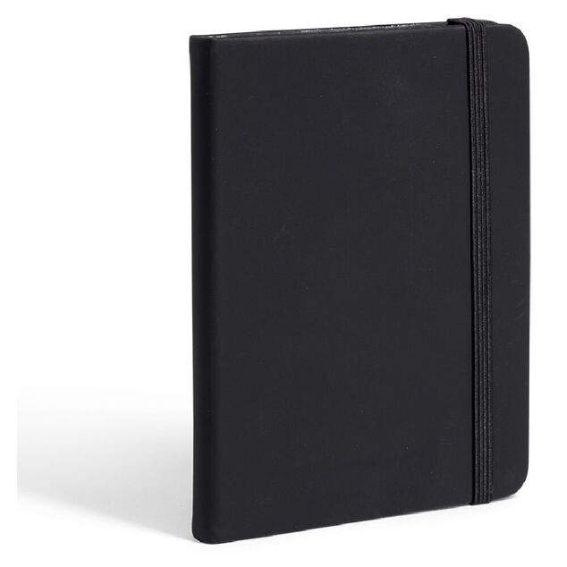 Carnet A6 &eacute;lastique et couverture mate &agrave; lignes 15x21cm