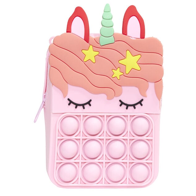 Sac bandouli&egrave;re enfant pop it licorne 9x4xH13,5cm (3 mod&egrave;les)