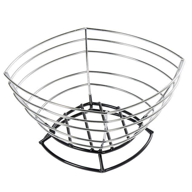 Corbeille à fruits métal filaire gris noir