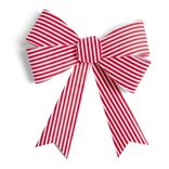 Noeud ray&eacute; rouge et blanc Candyland 28x32cm