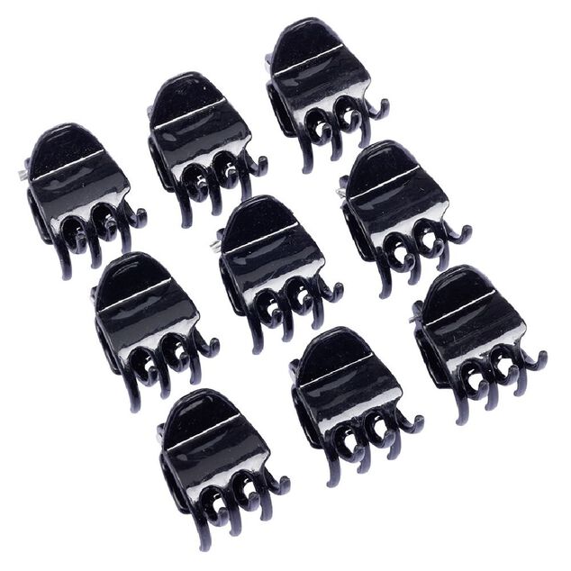 Mini pince à cheveux noir L1,5cm x9