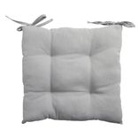 Galette de chaise carr&eacute;e 38x38cm grise