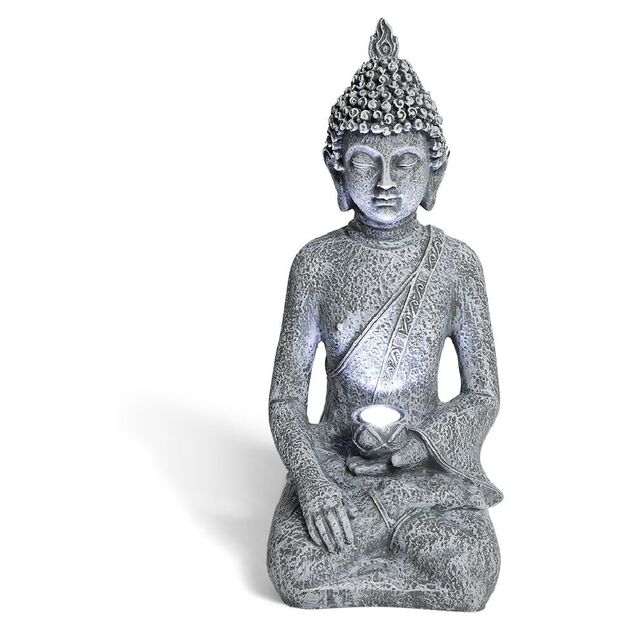 Fontaine de jardin solaire LED Bouddha H22,5cm