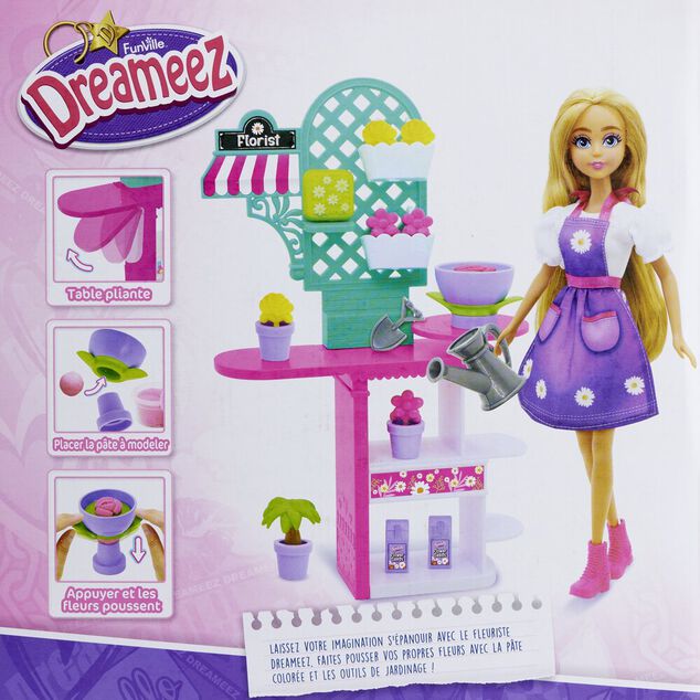 Poup&eacute;e mannequin avec accessoires m&eacute;tier (2 mod&egrave;les fleuriste ou caf&eacute;taria)