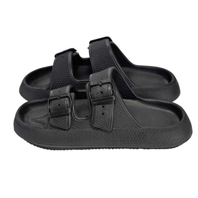 Sandales unisex 2 brides plastique noir 38/39